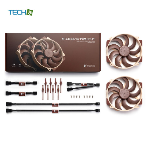 Noctua, NF-A14x25r PWM, プレミアム品質, 静音, 140mm, ファン